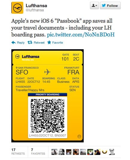 Passbook: United and Lufthansa out of the gate time with mobile boarding