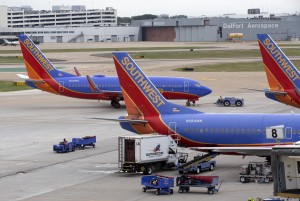 Southwest Airlines is ready to celebrate its first minute of freedom from the Wright Amendment at Dallas Love Field, even though it's a year away. The Dallas-based airline is unveiling a countdown clock today at its headquarters, reminding employees, passengers and North Texans that starting on Oct. 13, 2014, it will be able to fly nonstop anywhere in the U.S. from its Love Field home. (Joyce Marshall/Fort Worth Star-Telegram/MCT)