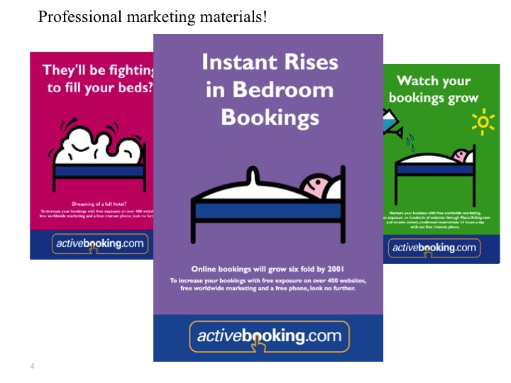 Activebooking marketing materials