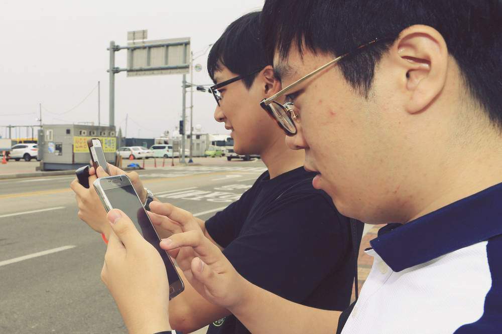 Pokemon Go players in South Korea. The AR game brought smartphone users to landmarks and destinations around the world. Lee Jong-hun/AP Photo