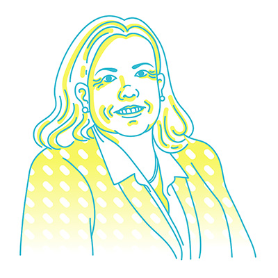 An illustration of Rachel Howes