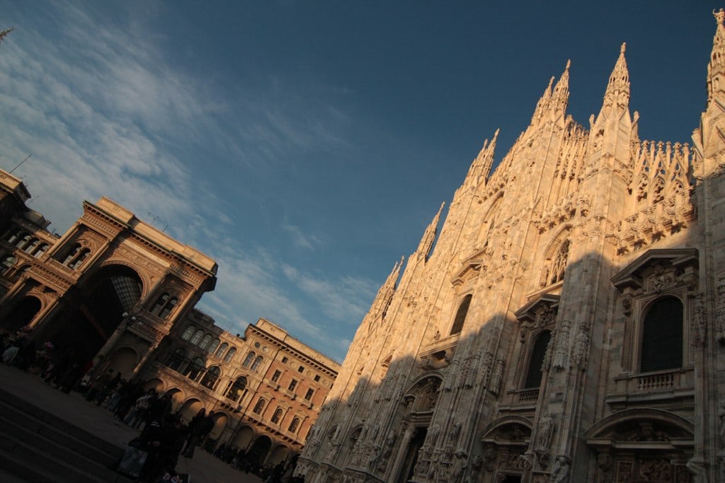 Milan's Duomo cathedral shot in the late afternoon.  