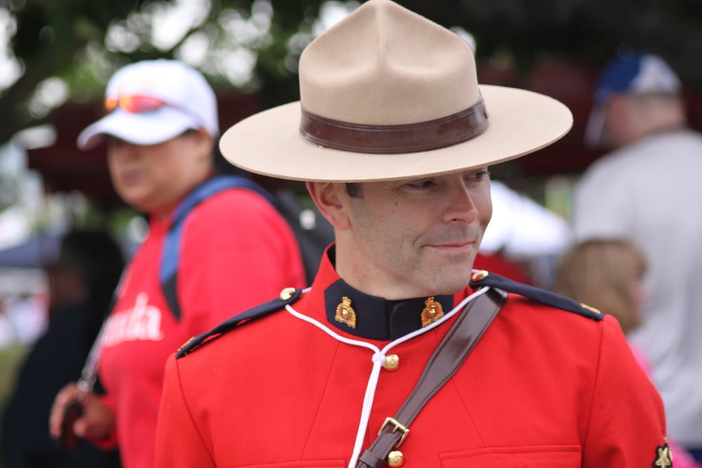 A mountie during Vancouver Island's Canada Day celebrations.
