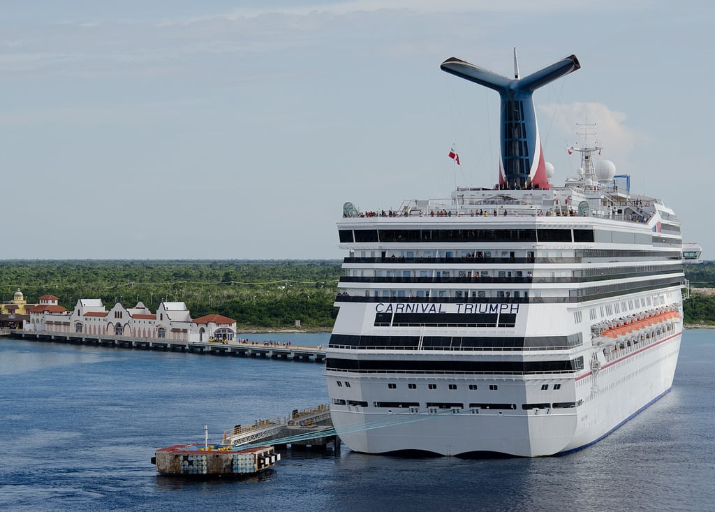 A Carnival Cruise ship in Cozumel, Mexico. 