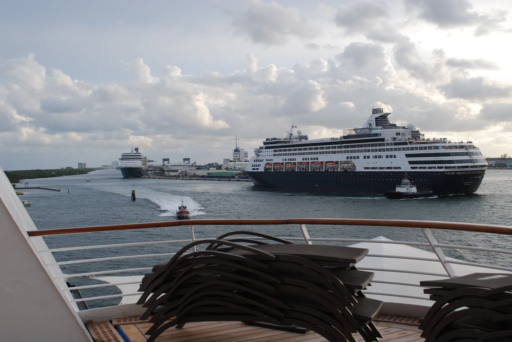 Holland America cruise ship sails from Port Everglades. 
