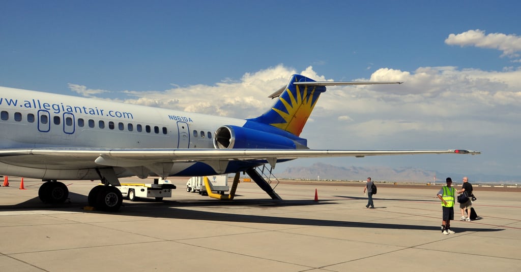 Super budget carriers Allegiant and Spirit are the predominant commercial airlines at Phoenix Mesa Gateway Airport. 
