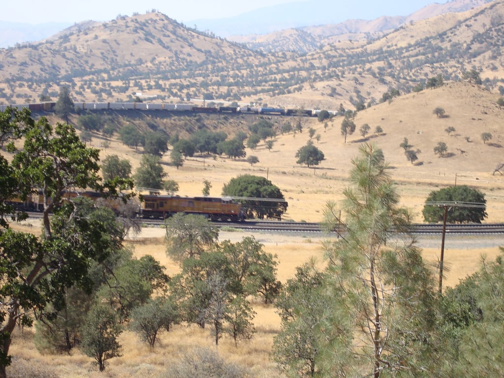 In the 1800's, the railroad needed a way to connect central and southern California, but mountains were in the way. This loop was created to allow trains to make the climb. 