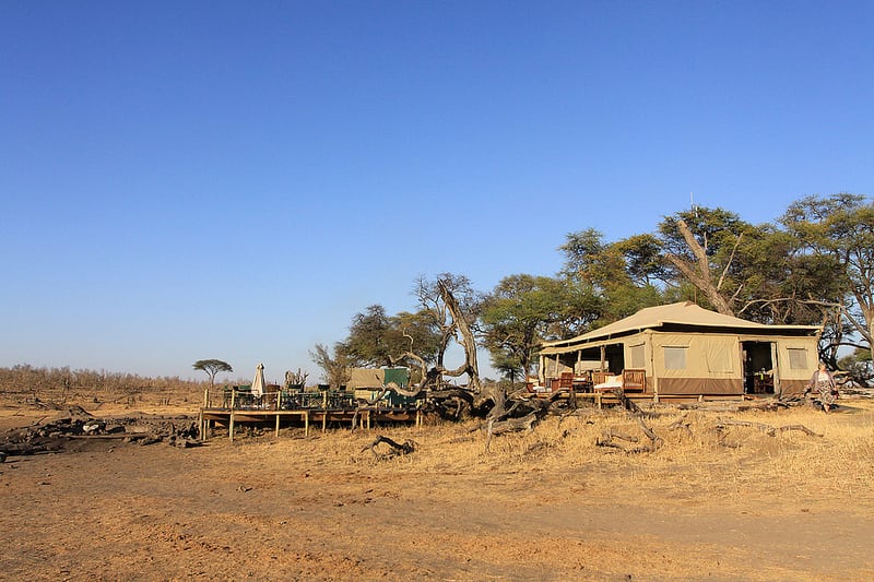 A Somalisa Bush Camp in Hwange, Zimbabwe.