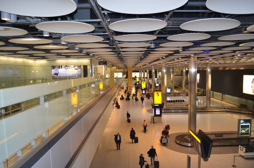 Inside Heathrow's Terminal 5.