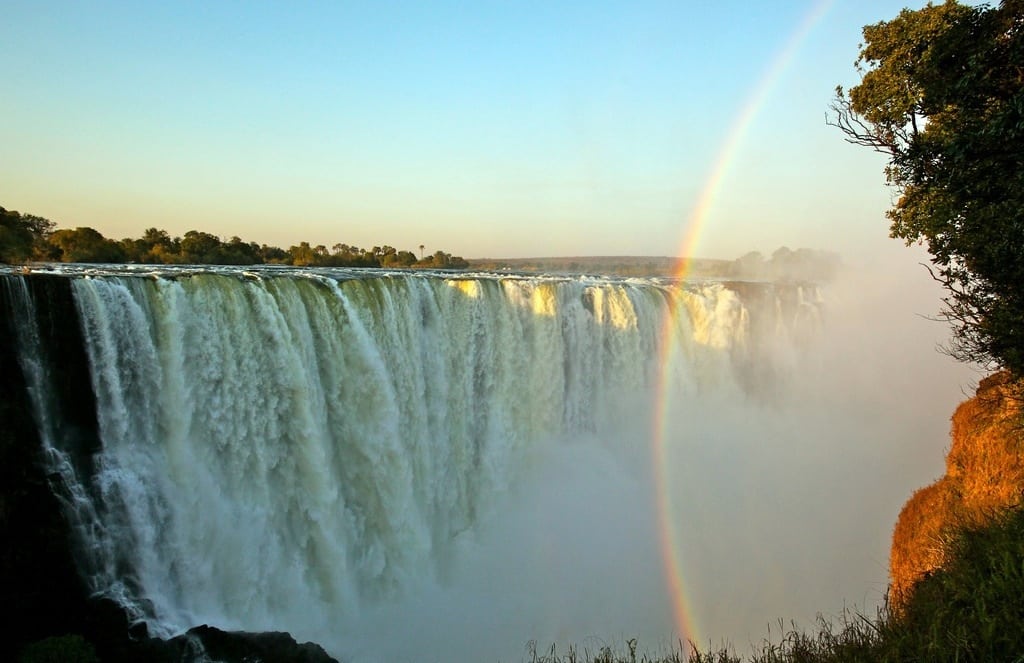 Victoria Falls from the Zimbabwe side. 