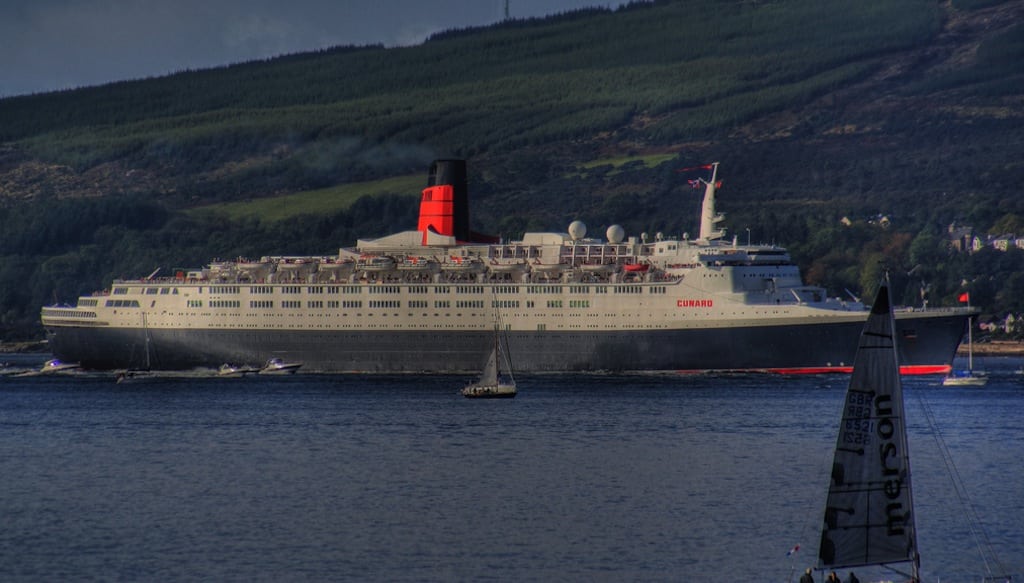 The QE2 on its final voyage in 2008. 