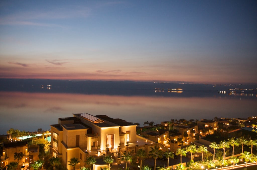 A resort on the Dead Sea overlooks the West Bank. 
