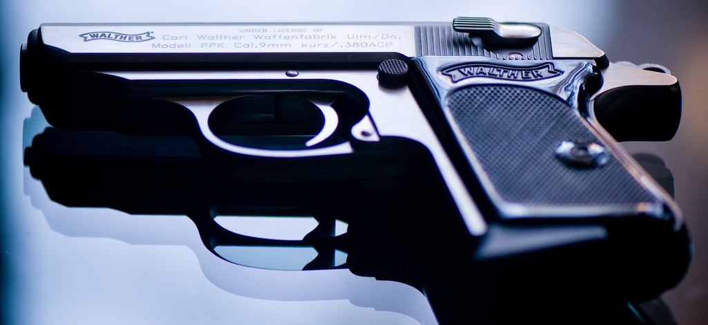A .380 semiautomatic pistol, the most-commonly confiscated gun at TSA checkpoints.