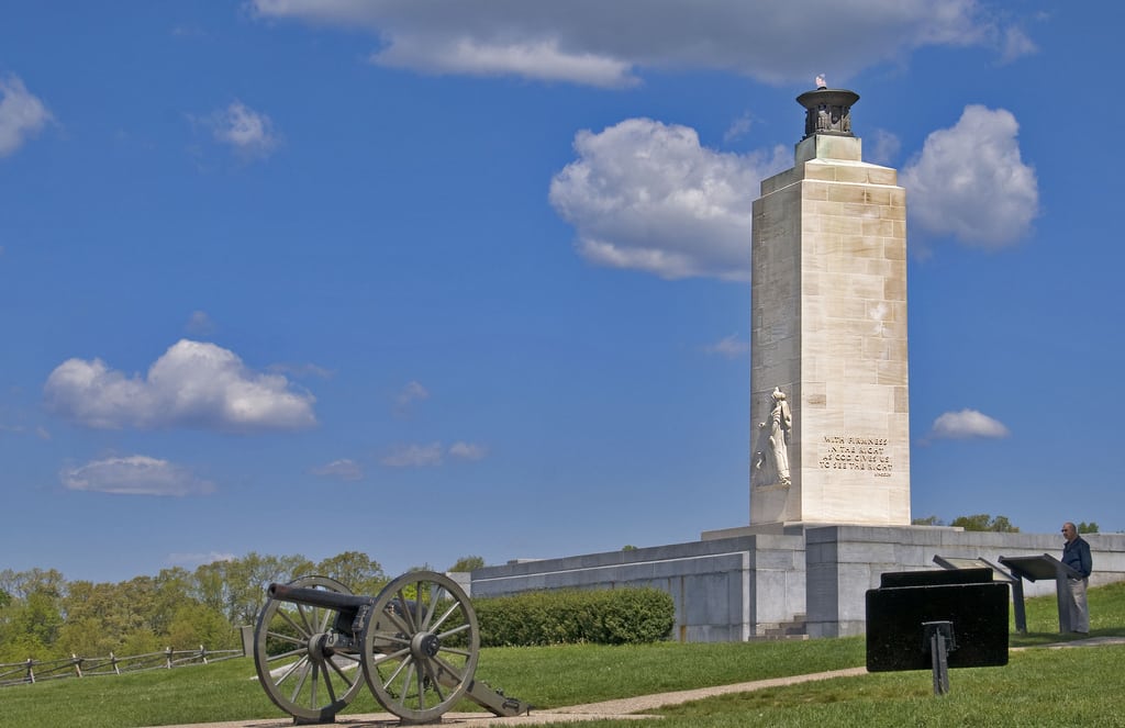 The Eternal Light Peace Memorial is a 1938 Gettysburg Battlefield monument commemorating the fiftieth anniversary of the July 1-3, 1863, Battle of Gettysburg. 