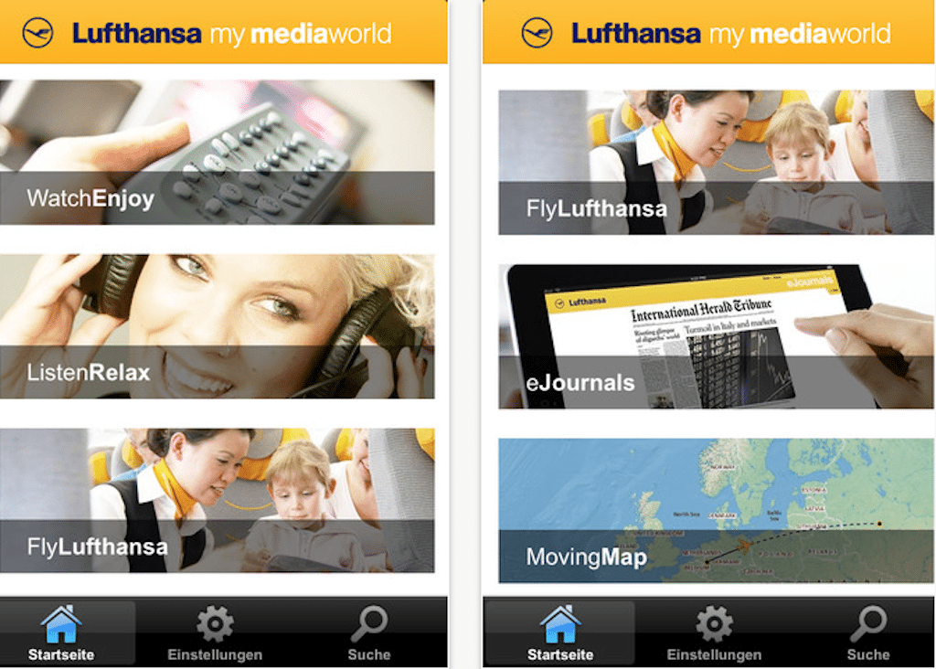 Lufthansa releases an iOS app that allows passengers to view in-flight entertainment on their own iPad and iPhone.
