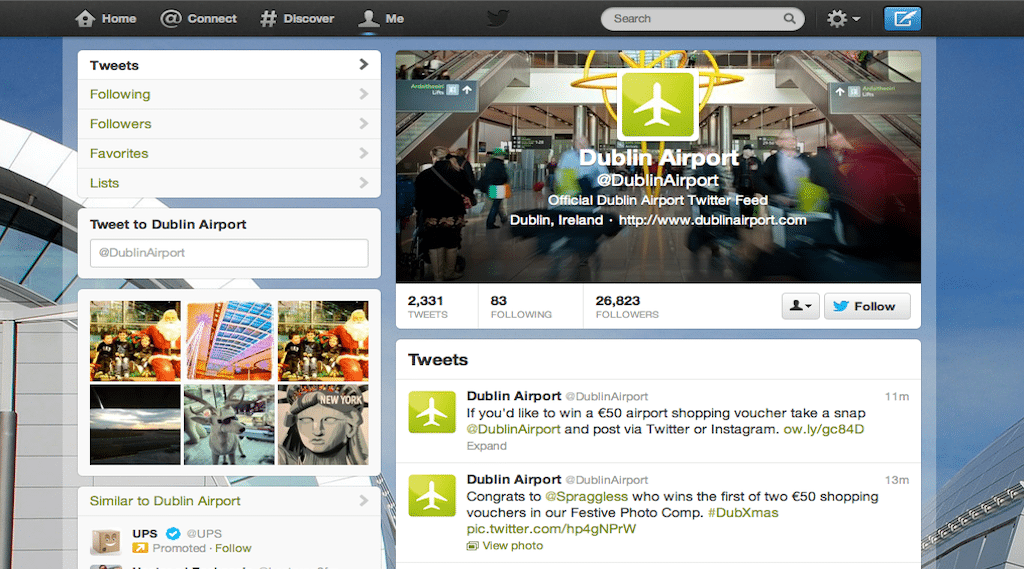 Dublin Airport won the Moodie Award for the best Twitter feed. 