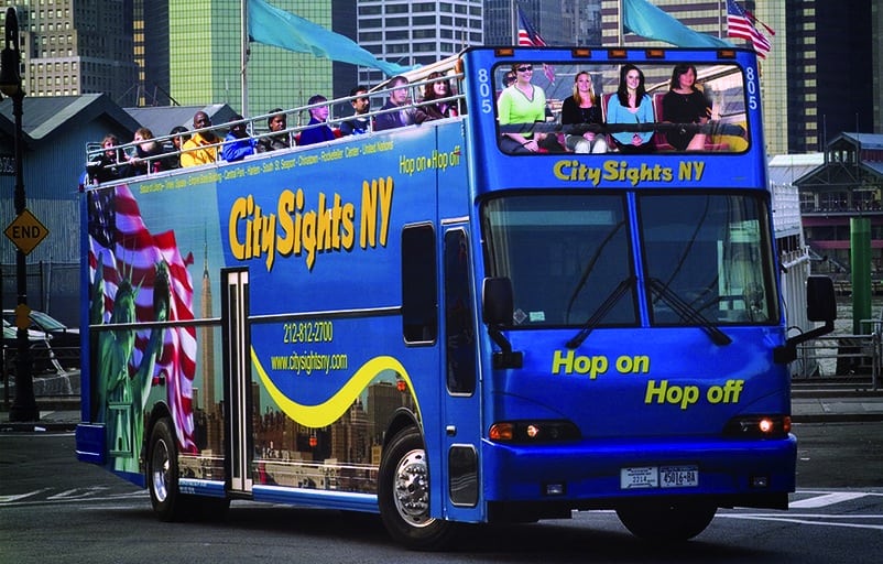 A CitySights NY bus in Manhattan.