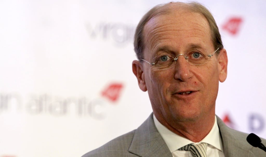 Delta Chief Executive Richard Anderson speaks during a news conference to announce the sale of Virgin Atlantic airline to Delta Air Lines, in New York December 11, 2012. 