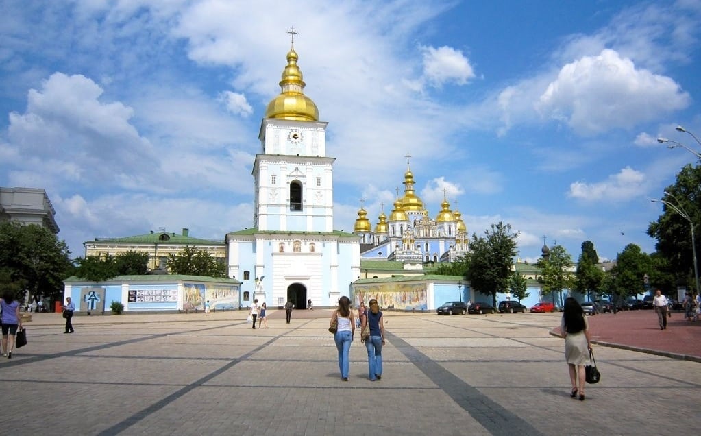 St. Michael's Cathedral in central Kiev, Ukraine. 