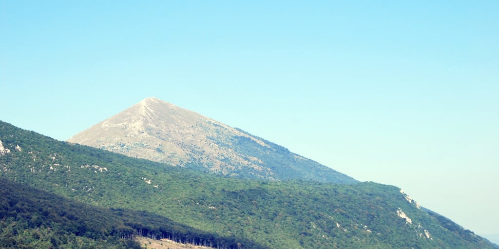 View of Mount Rtanj. 