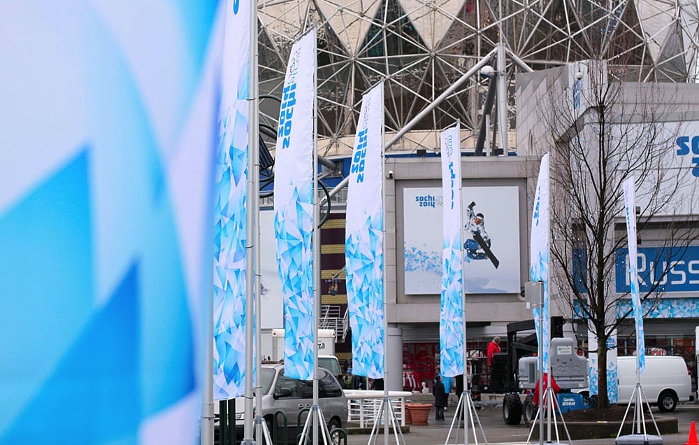 The Sochi promotional tent at the 2010 Vancouver Olympics. 