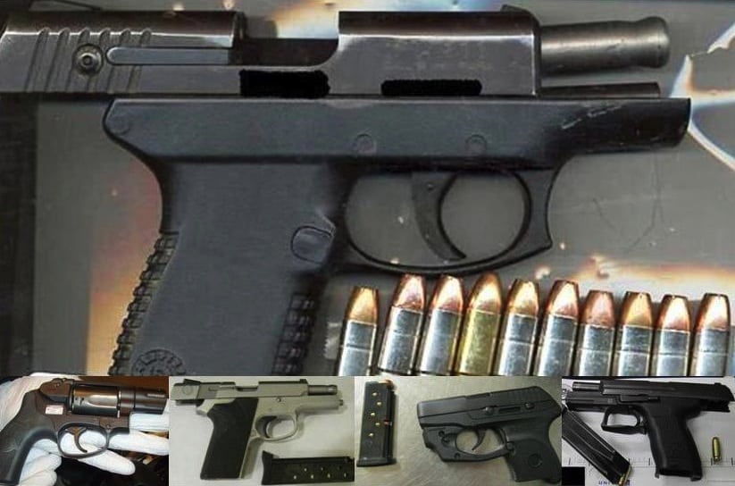 Sample of weapons found at U.S. airports the week of December 17, 2012. 