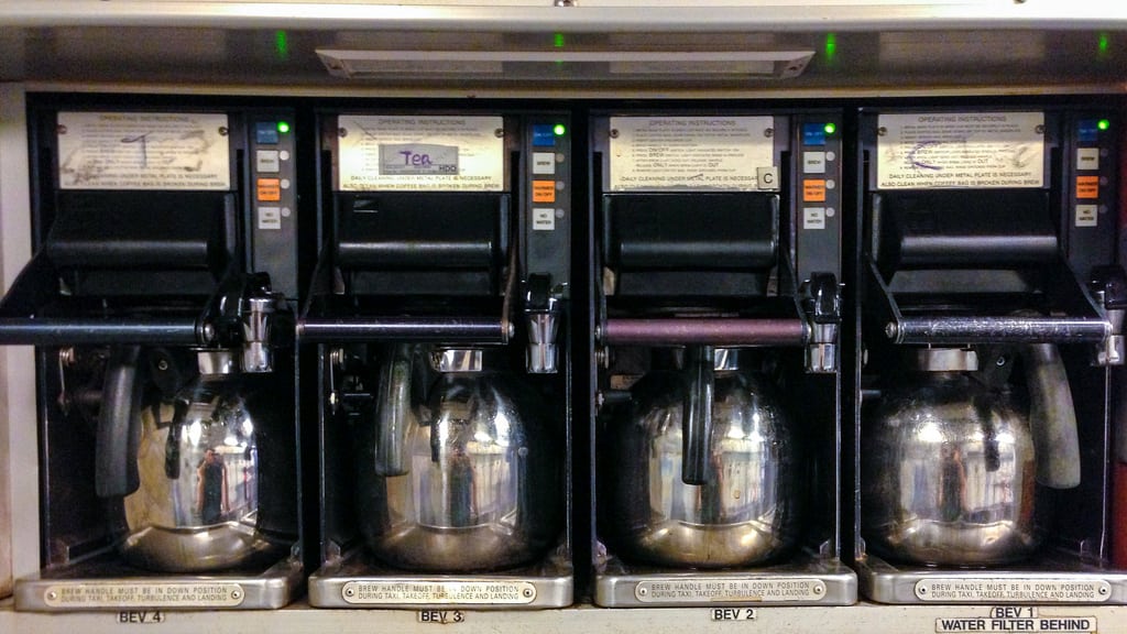Coffee pots onboard DragonAir. 