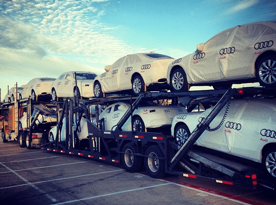 Silvercar new car fleet, being delivered to DFW airport over Christmas last month. 