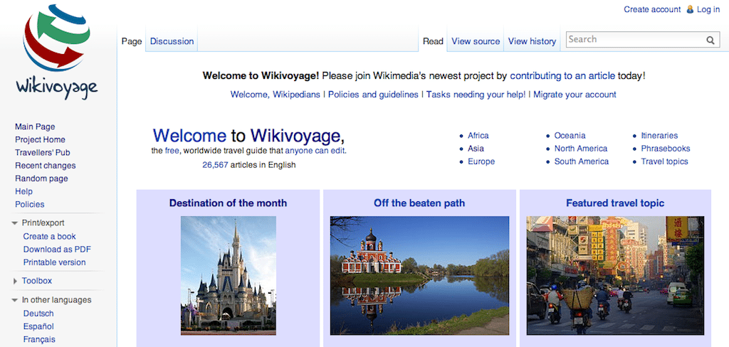 Wikivoyage officially launches on Wikipedia's 12th birthday.  