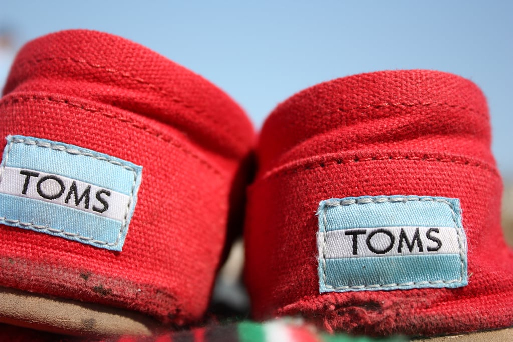 President of Hotwire Group Clem Bason says he keeps a pair of TOMS in Hotwire red for special occasions. 