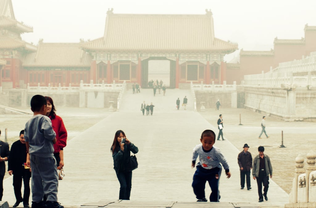 The haze at the Forbidden City, Beijing. 