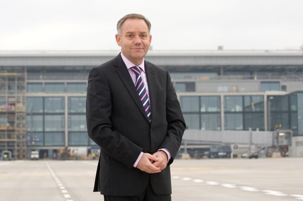 In this Jan. 25, 2012 file picture, the chief executive of Berlin's airports Rainer Schwarz, stands at Schoenefeld airport, Berlin. 