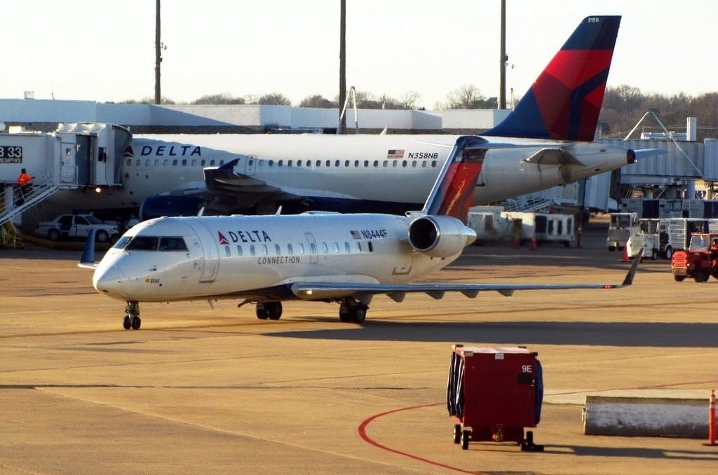 A Delta regional jet operated by Pinnacle. 