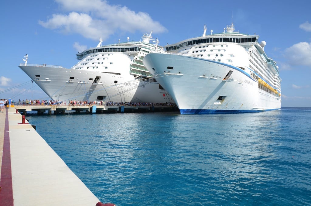 Royal Caribbean sister ships in Cozumel, Mexico, in 2011.