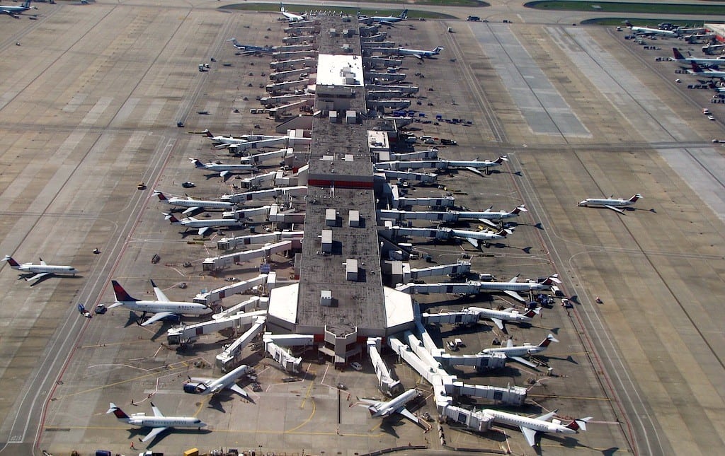 Planes at one of Hartsfield-Jackson airport in Atlanta. 