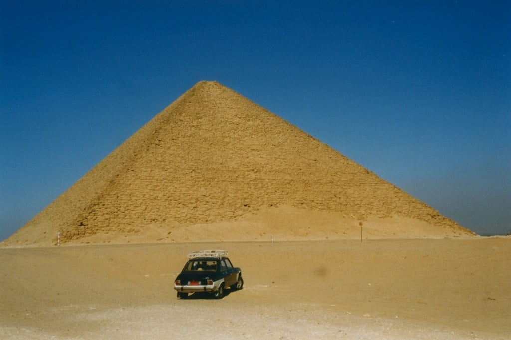The Red Pyramid in Dashour is one of five pyramids looted for antiques. 