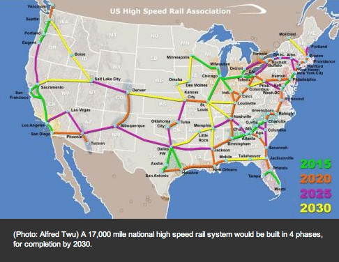 Map of High-Speed Rail