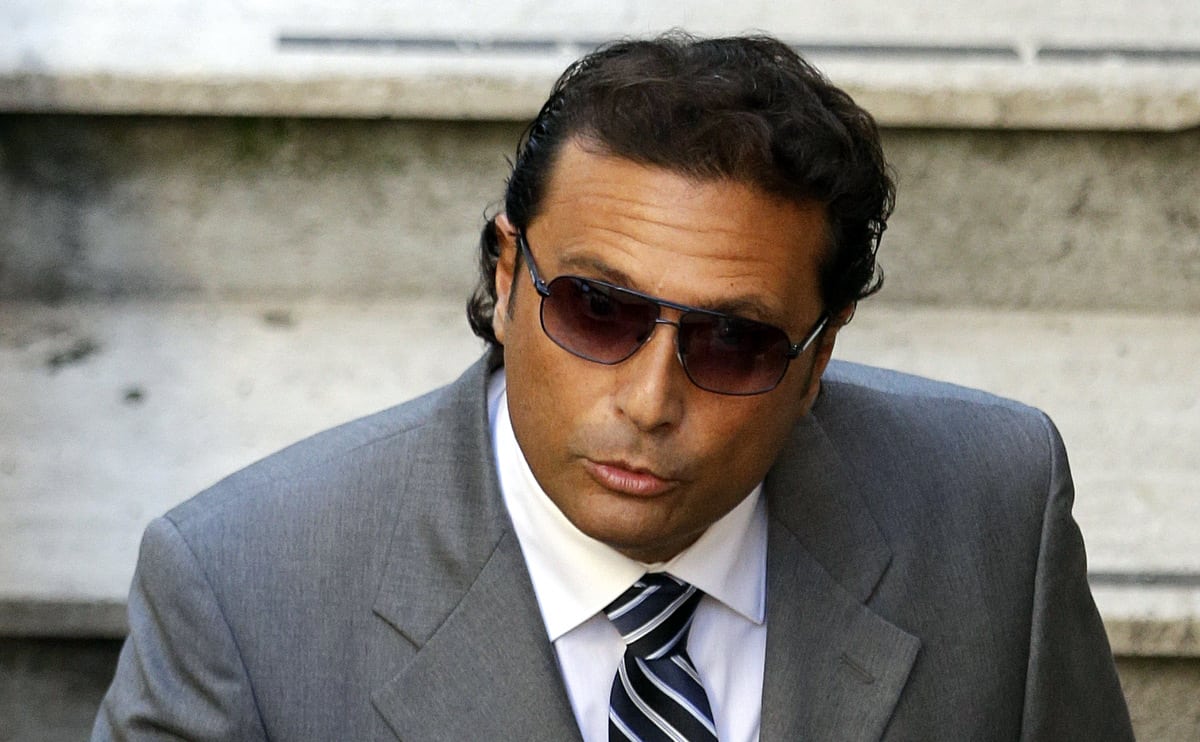 Former captain of the Costa Concordia luxury cruise ship Francesco Schettino arriving at the Teatro Moderno theater for the second hearing of a trial for the Jan. 13, 2012.