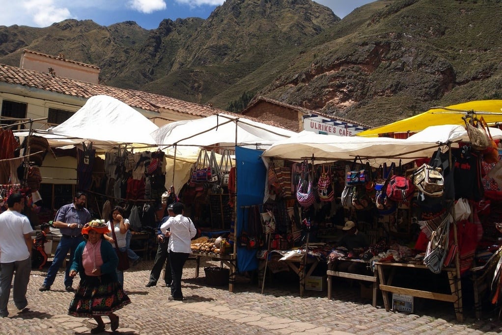 The Pisac Market is located in the Sacred Valley in the region of Cusco, Peru. 