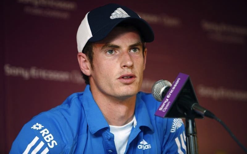 England's Andy Murray, speaks at a news conference at the Sony Ericsson Open tennis tournament in Key Biscayne, Florida March 24, 2010. 