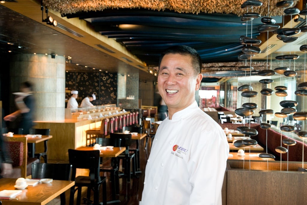 Nobu Matsuhisa at his restaurant inside the InterContinental Hotel in Hong Kong. 