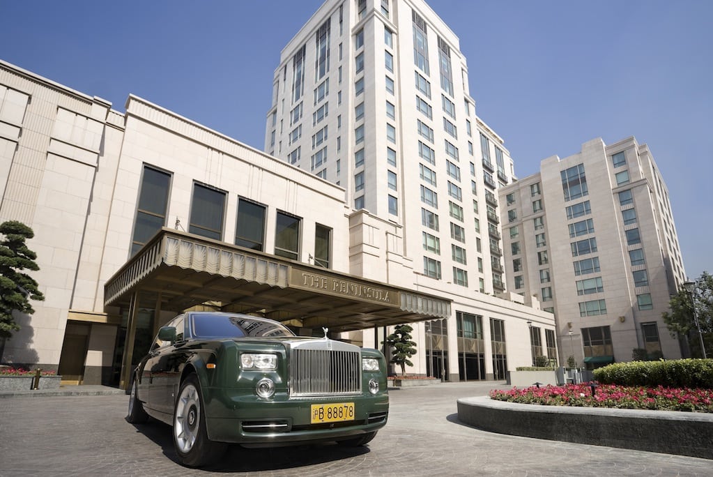 A Rolls-Royce has become the signature vehicle of the Peninsula Hotel.