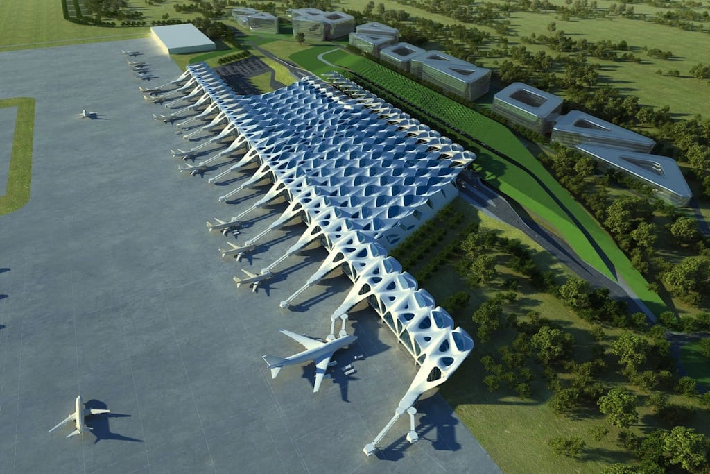 Zaha Hadid's design for the expansion of the Zagreb AIrport in Croatia. 