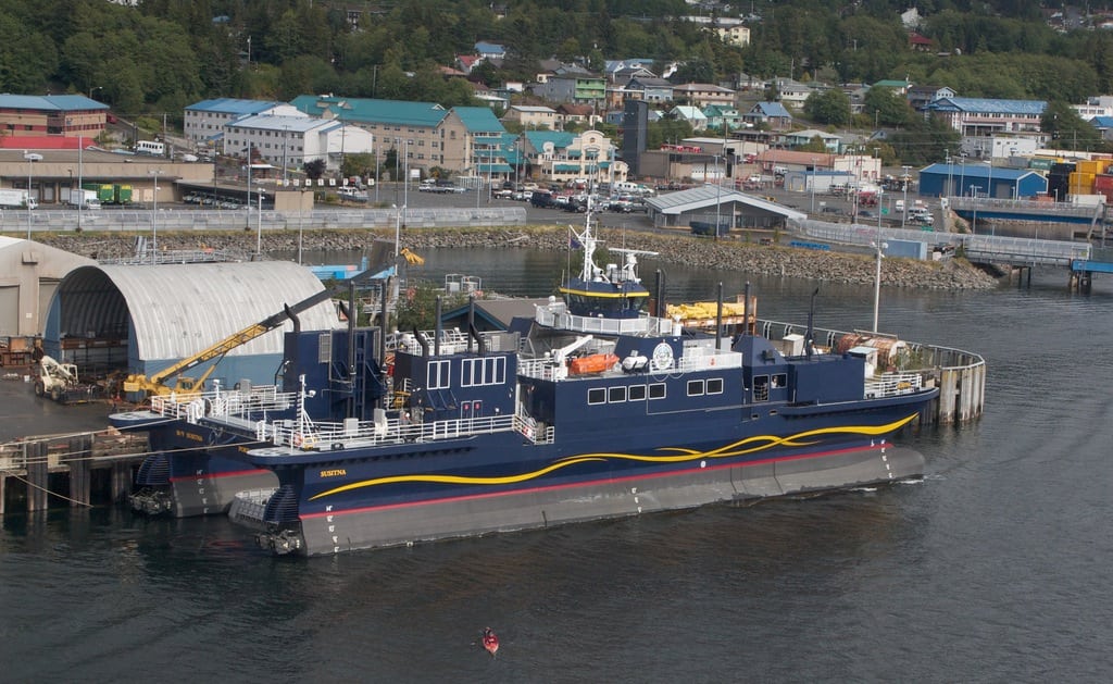 The Susitna Ferry being outfitted in Ketchican, Alaska, in 2010.  