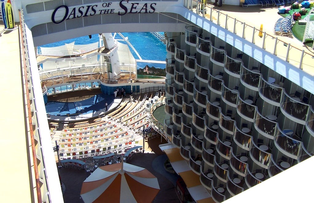 The interior of the Oasis of the Seas. 