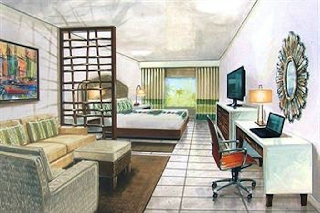 A rendering of the rooms available at the Best Western Premier in Petionville, Haiti.  