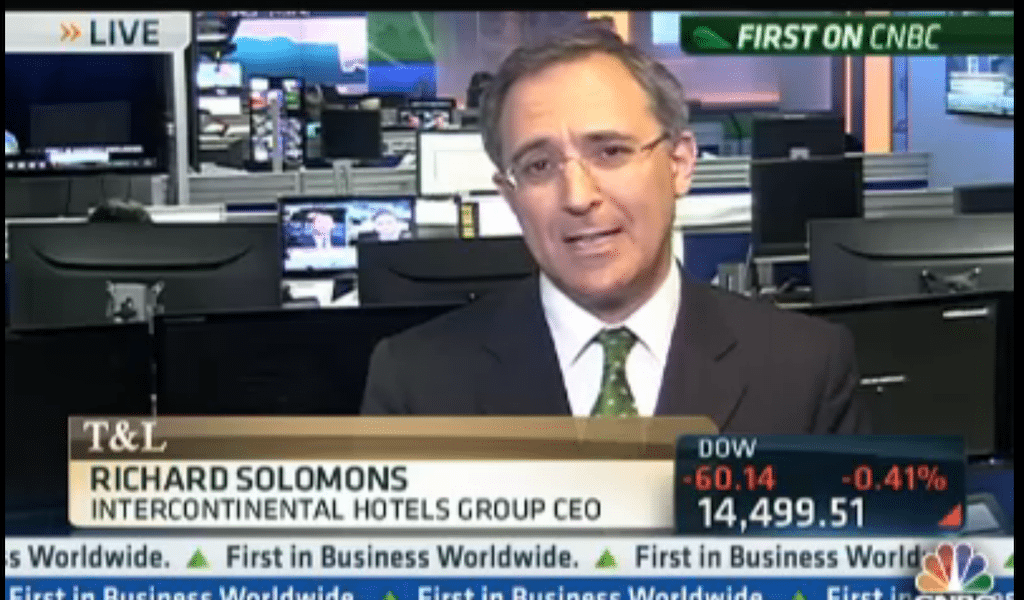 InterContinental Hotels CEO Richard Solomons appeared on CNBC and explained the chain's thinking behind its new Internet-access policy. 