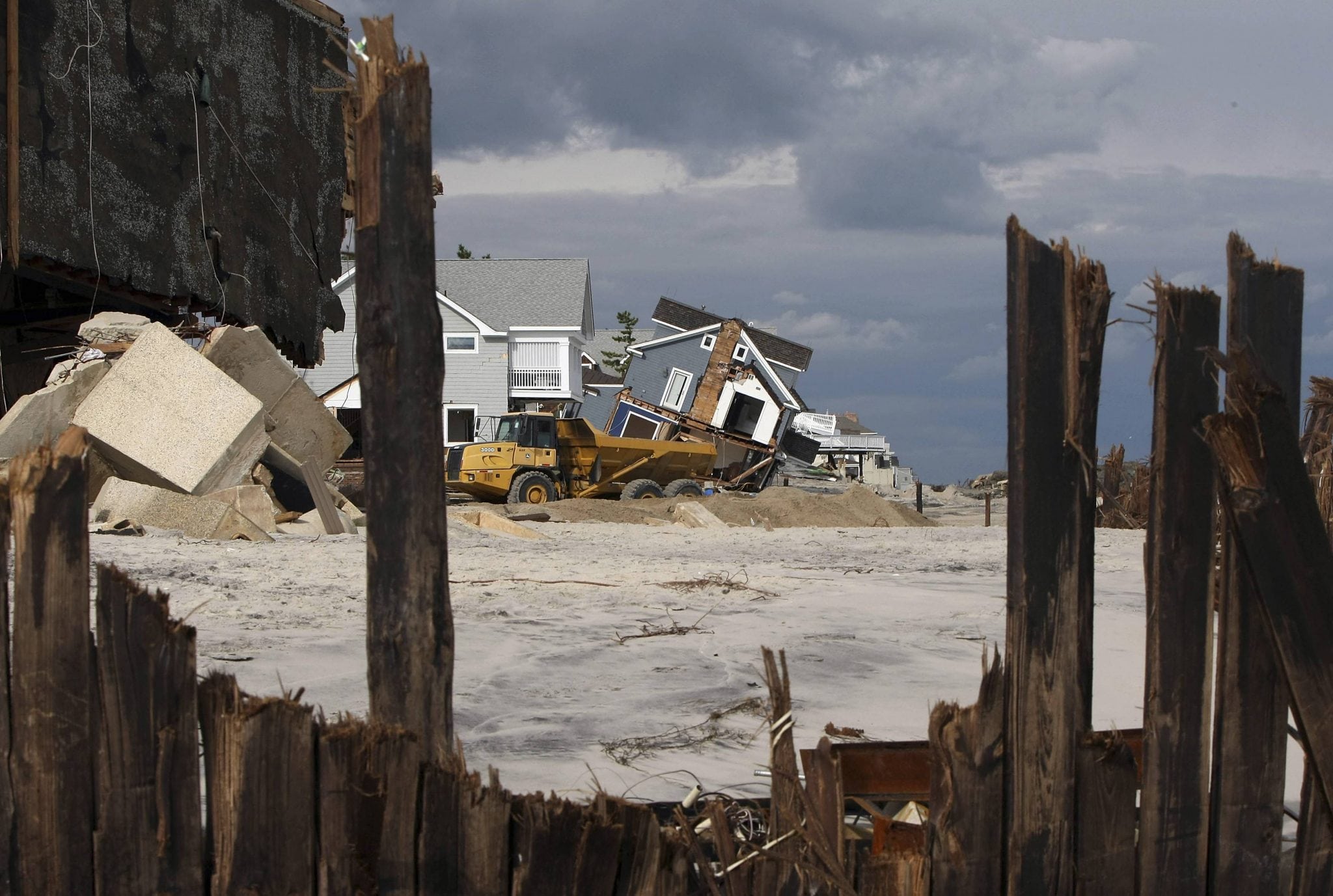 Handout image of Hurricane Sandy destruction along the New Jersey shore. 