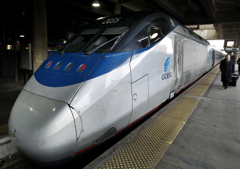 Amtrak's high speed Acela at Washington's Union Station. The routes along the Northeast Corridor are the nation's most used.
