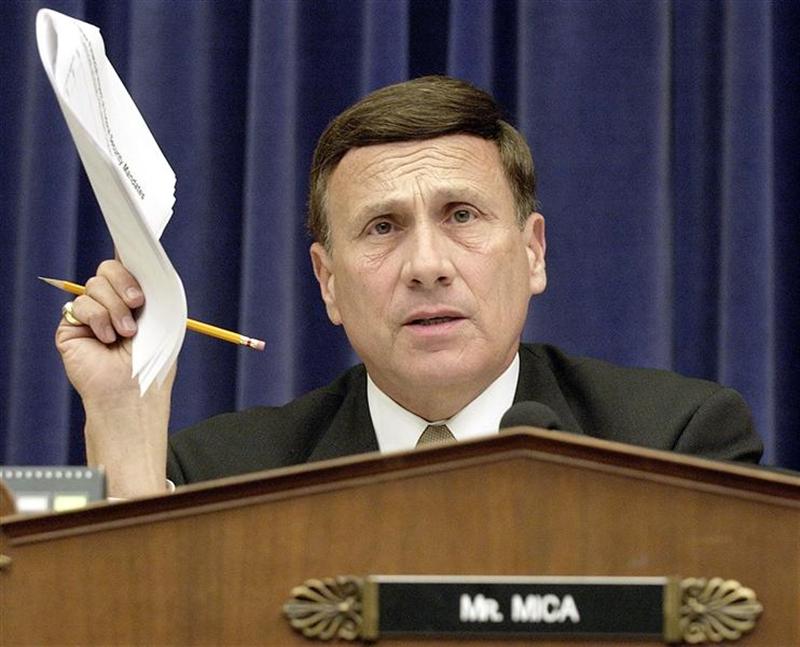 John Mica and his hairpiece address airline CEOs testifying before congress.